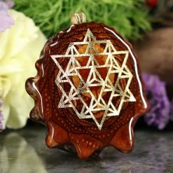 TEP Natural With Gold 64 Star Tetrahedron Pendants 7 TEP Natural With Gold 64 Star Tetrahedron Pendants