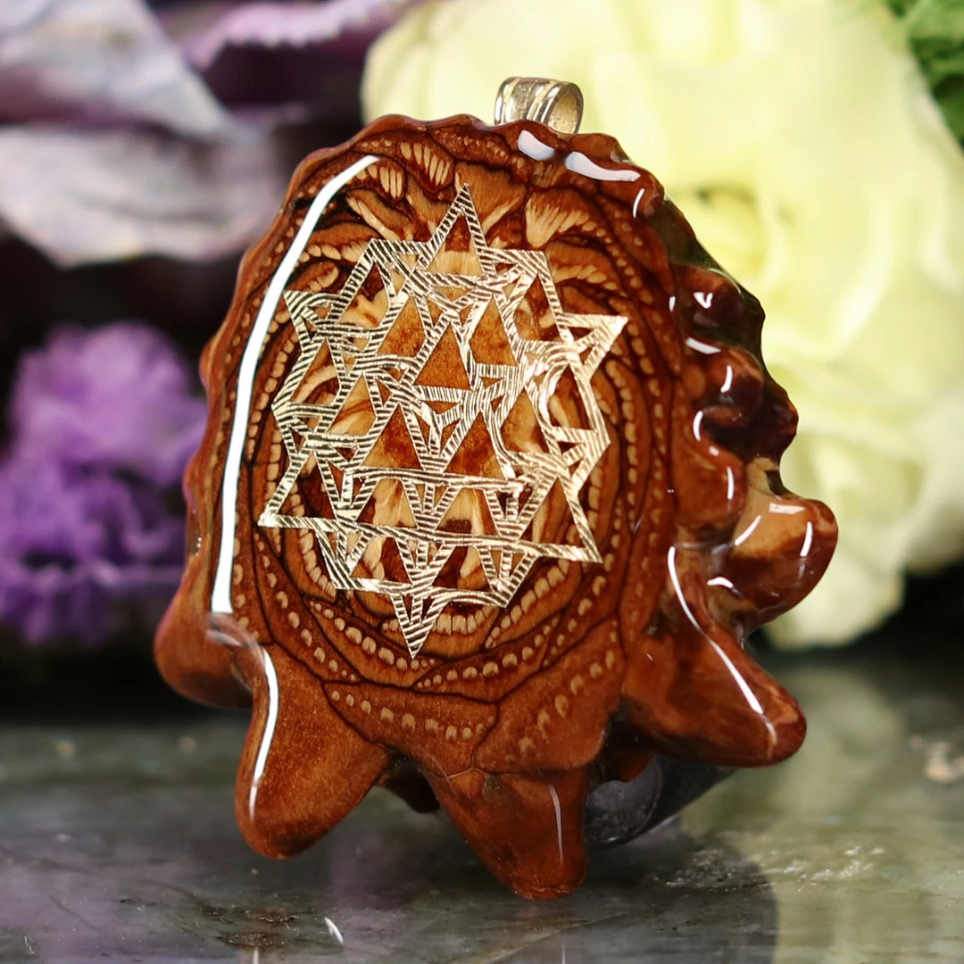 TEP Natural With Gold 64 Star Tetrahedron 4 TEP Natural With Gold 64 Star Tetrahedron