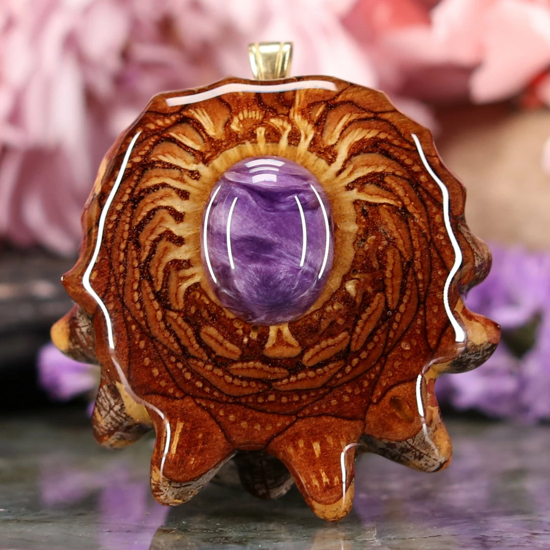 TEP Charoite Pendants 3 TEP Charoite Pendants