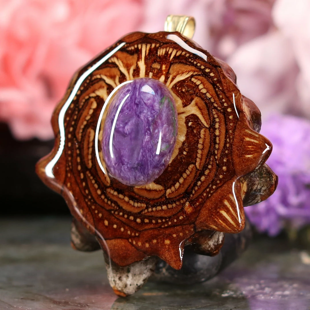 TEP Charoite Pendants 4 TEP Charoite Pendants