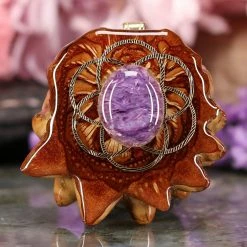 TEP Charoite With Gold Seed Of Life