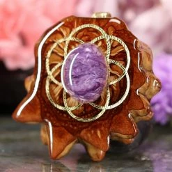 TEP Charoite With Gold Seed Of Life