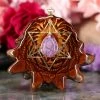 TEP Pendants Charoite With Gold Merkaba 2 TEP Pendants Charoite With Gold Merkaba