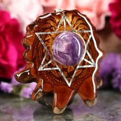 TEP Charoite With Silver Merkaba