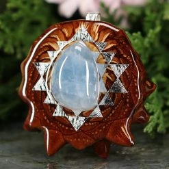 TEP Aquamarine With Silver Sri Yantra
