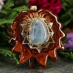 TEP Aquamarine With Gold 64 Star Tetrahedron 7 TEP Aquamarine With Gold 64 Star Tetrahedron