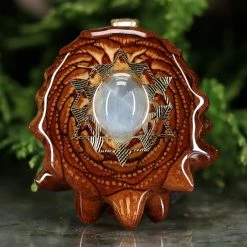 TEP Pendants Aquamarine With Gold 64 Star Tetrahedron