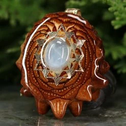 TEP Pendants Aquamarine With Gold 64 Star Tetrahedron