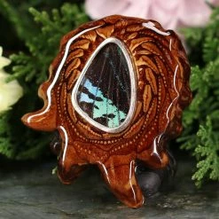 TEP Pendants Green Banded Butterfly Wing