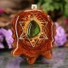 TEP Ammolite With Gold Merkaba Pendants 1 TEP Ammolite With Gold Merkaba Pendants