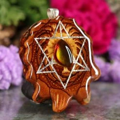 TEP Pendants Ammolite With Silver Merkaba