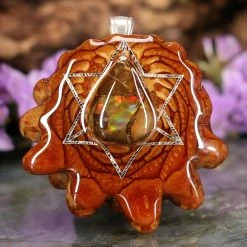 TEP Ammolite With Silver Merkaba