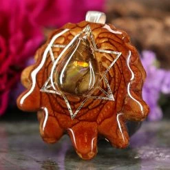 TEP Ammolite With Silver Merkaba