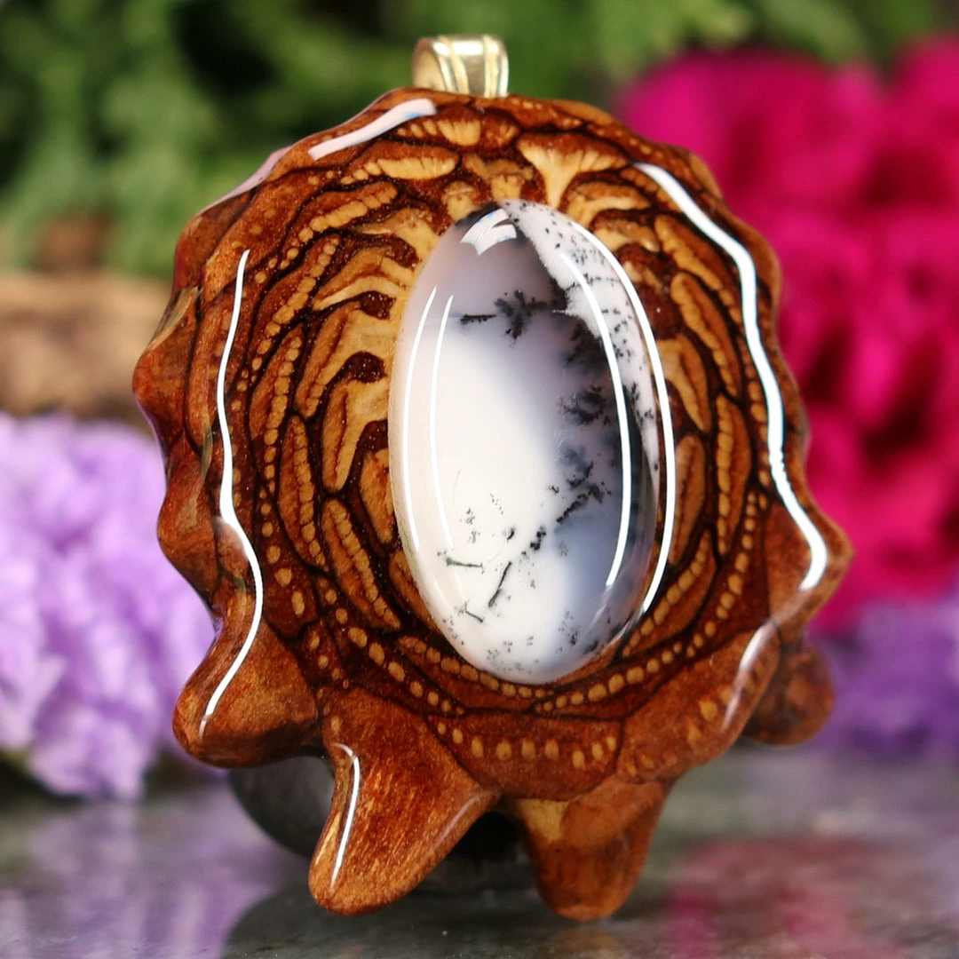 TEP Pendants Dendritic Opal 5 TEP Pendants Dendritic Opal