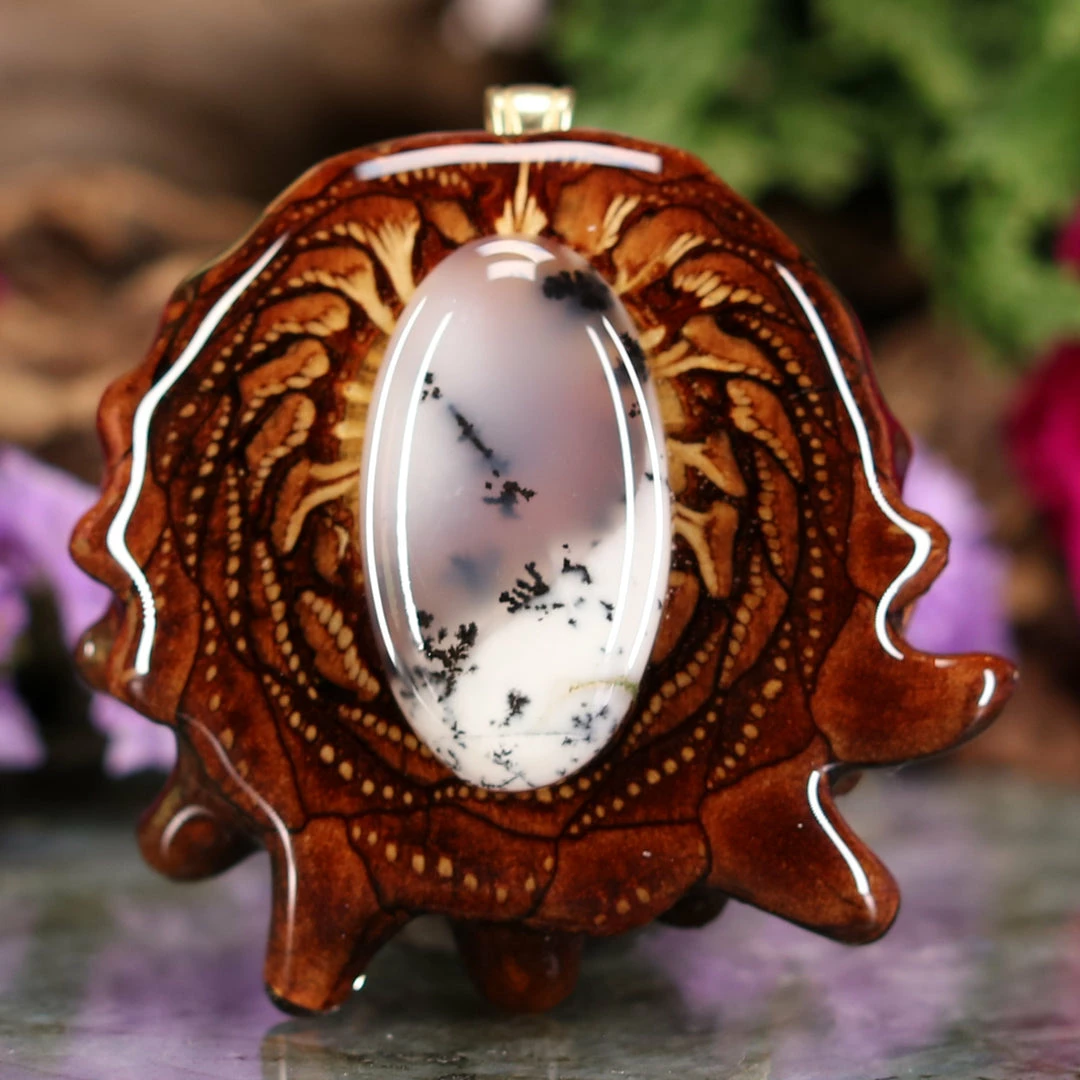 TEP Dendritic Opal Pendants 3 TEP Dendritic Opal Pendants