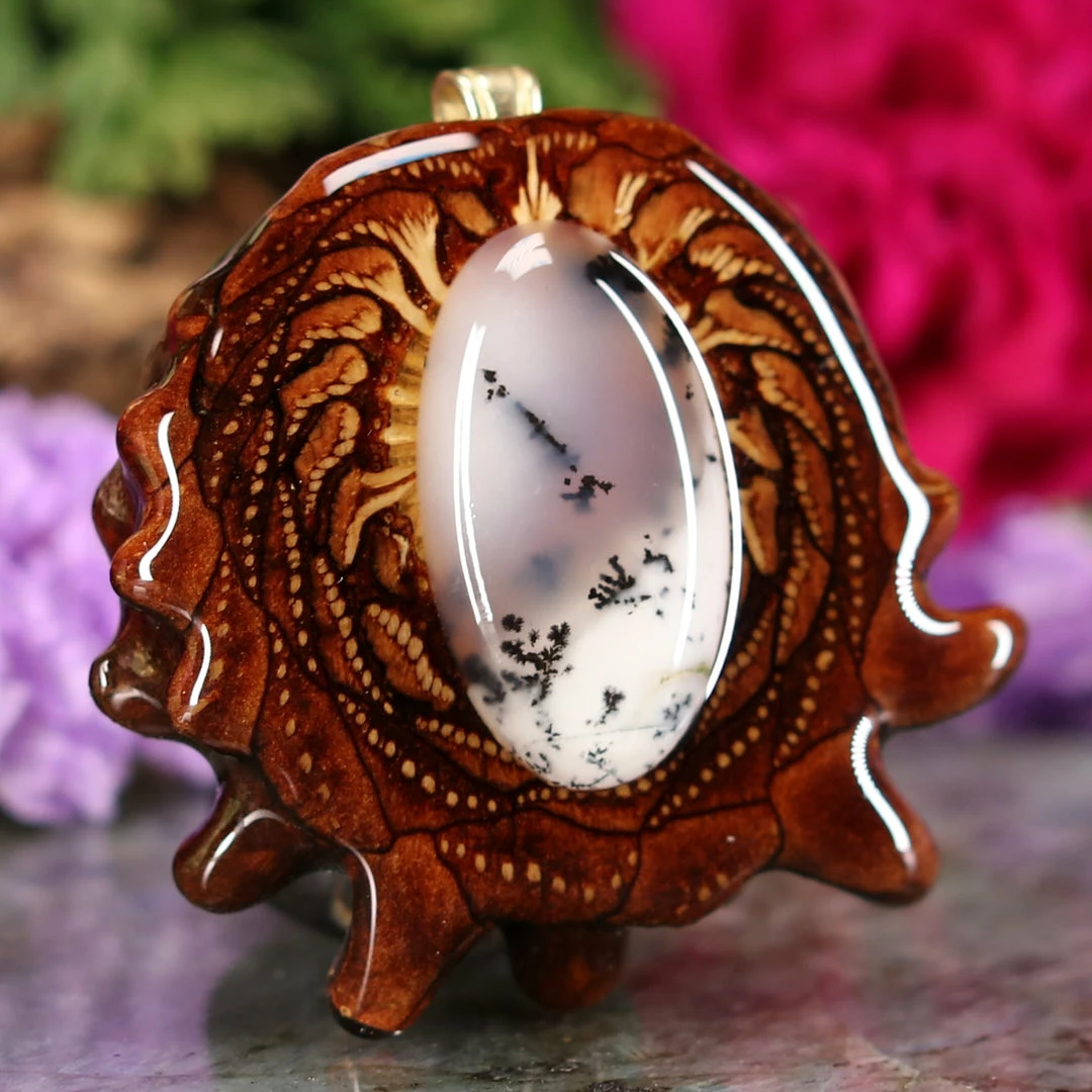 TEP Dendritic Opal Pendants 5 TEP Dendritic Opal Pendants