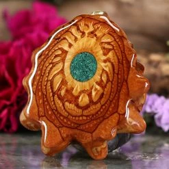 TEP Crushed Malachite (Glows) Pendants