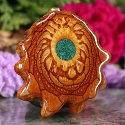 TEP Crushed Malachite (Glows) Pendants