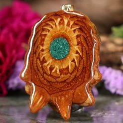 TEP Crushed Malachite (Glows) Pendants