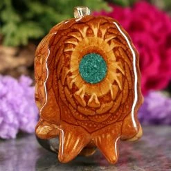 TEP Crushed Malachite (Glows) Pendants