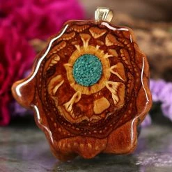 TEP Crushed Malachite (Glows) Pendants