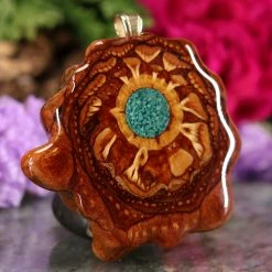 TEP Crushed Malachite (Glows) Pendants