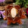 TEP Pendants Ocean Jasper With Gold Merkaba
