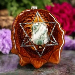 TEP Ocean Jasper With Silver Merkaba Pendants 7 TEP Ocean Jasper With Silver Merkaba Pendants