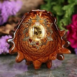 TEP Pendants Citrine With Gold 64 Star Tetrahedron