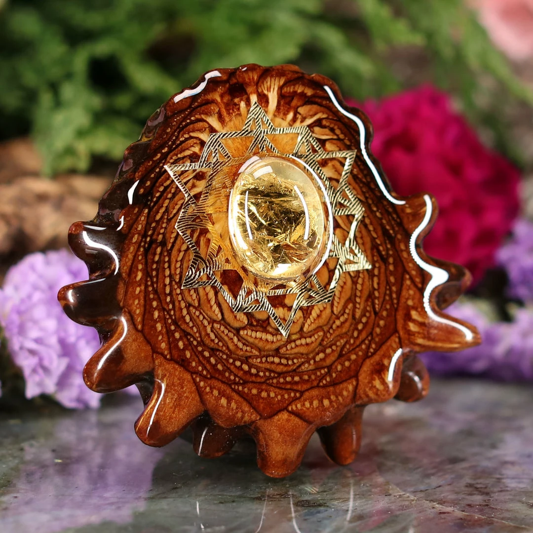 TEP Pendants Citrine With Gold 64 Star Tetrahedron 5 TEP Pendants Citrine With Gold 64 Star Tetrahedron