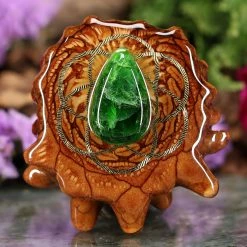 TEP Chrome Diopside With Gold Seed Of Life Pendants