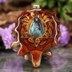 TEP Shattuckite With Gold Merkaba