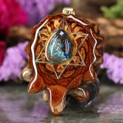 TEP Shattuckite With Gold Merkaba