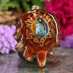 TEP Shattuckite With Gold Merkaba