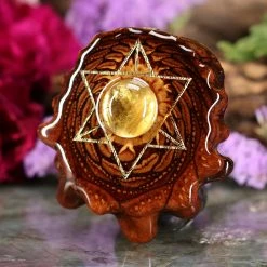 TEP Citrine With Gold Merkaba