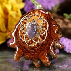 TEP Tanzanite With Silver Seed Of Life And Back Om