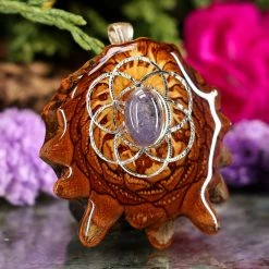 TEP Tanzanite With Silver Seed Of Life And Back Om