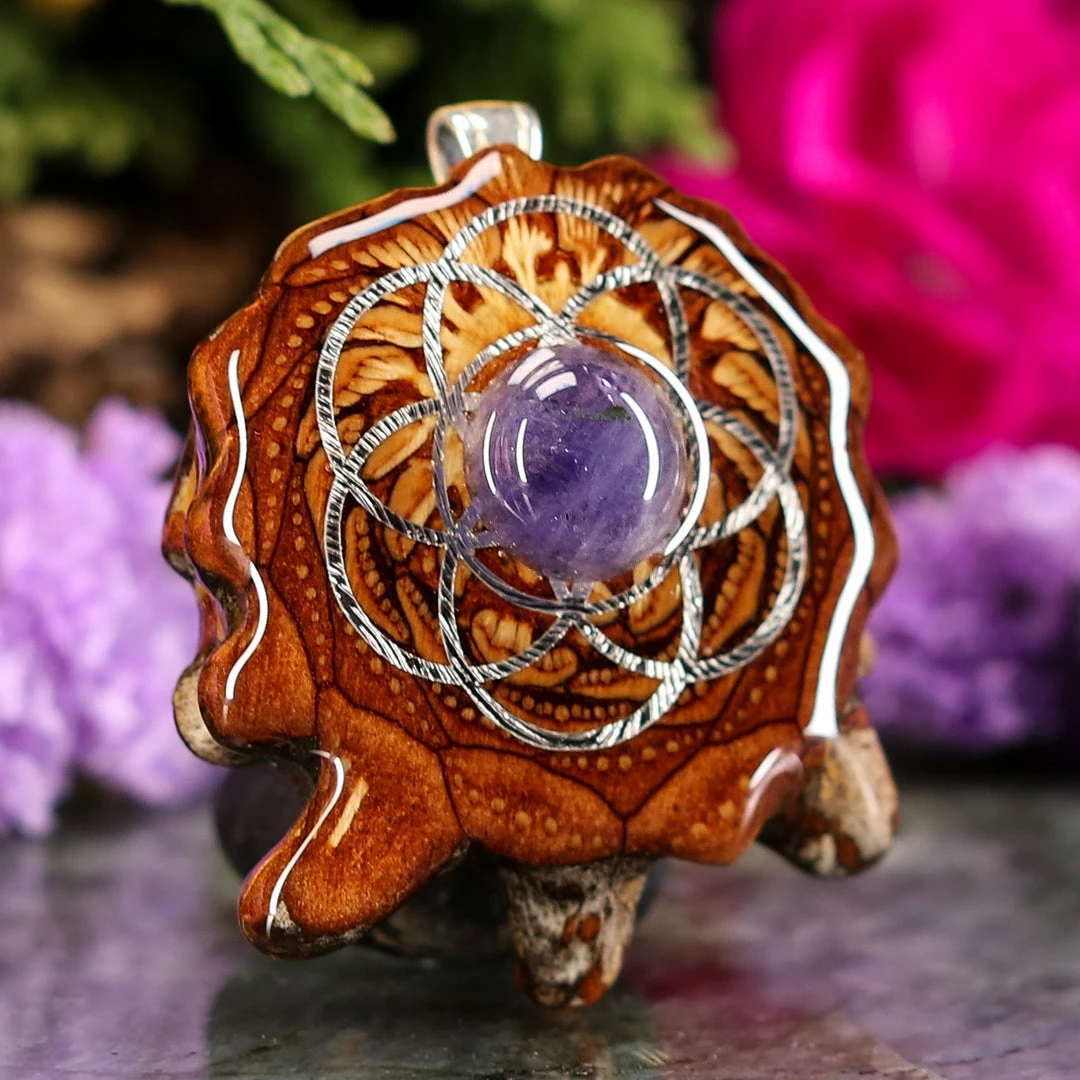 TEP Tanzanite With Silver Seed Of Life Pendants 5 TEP Tanzanite With Silver Seed Of Life Pendants