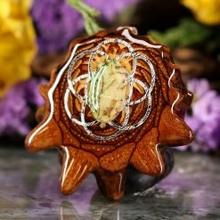 TEP Pendants Sterling Opal With Silver Seed Of Life