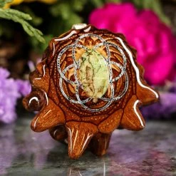 TEP Pendants Sterling Opal With Silver Seed Of Life