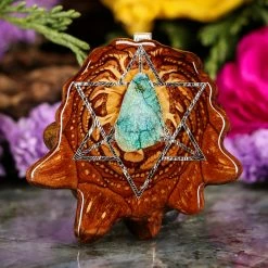 TEP Sterling Opal With Silver Merkaba Pendants