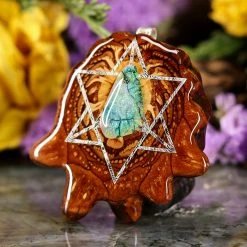 TEP Sterling Opal With Silver Merkaba Pendants