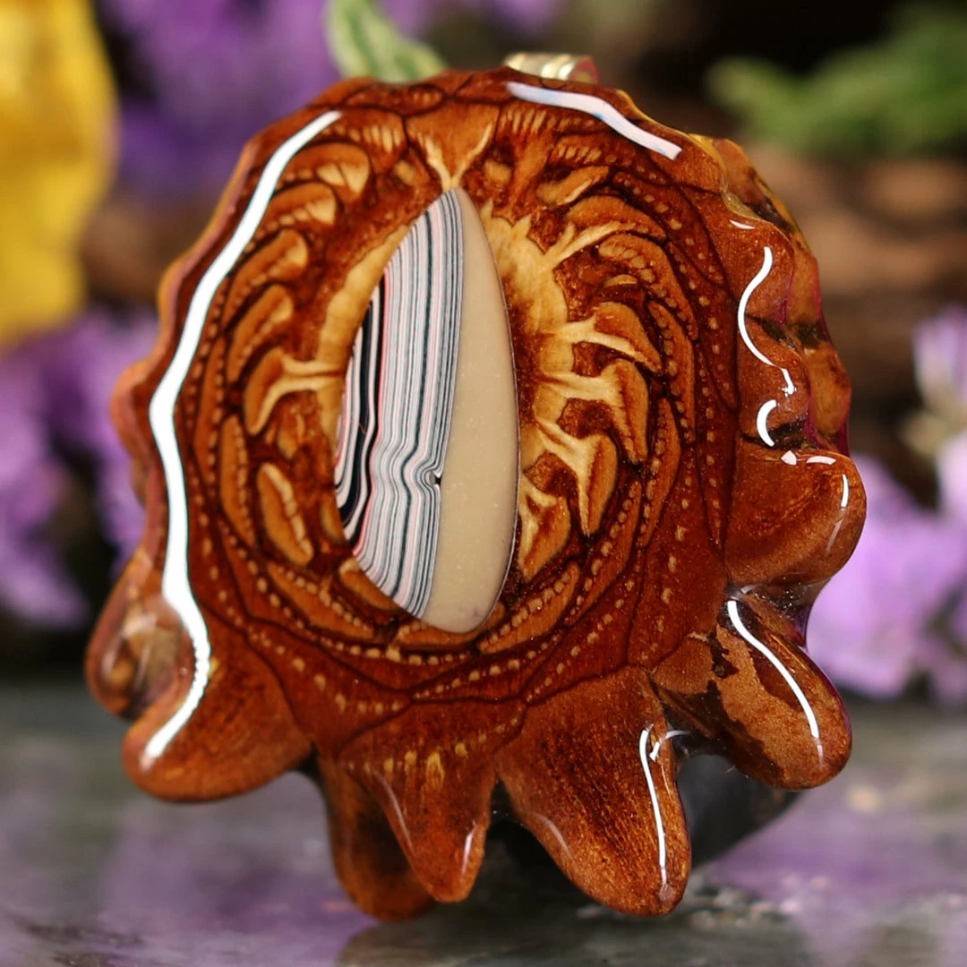 TEP Fordite Pendants 4 TEP Fordite Pendants