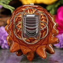 TEP Pendants Fordite With Gold Seed Of Life