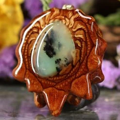 TEP Dendritic Chrysoprase Pendants