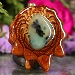 TEP Dendritic Chrysoprase Pendants