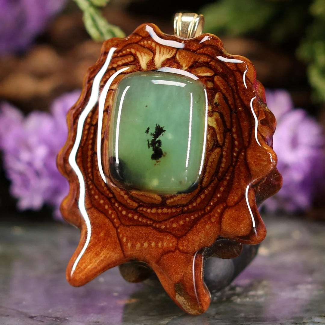 TEP Pendants Dendritic Chrysoprase 3 TEP Pendants Dendritic Chrysoprase