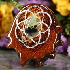 TEP Chrysoprase With Silver Seed Of Life