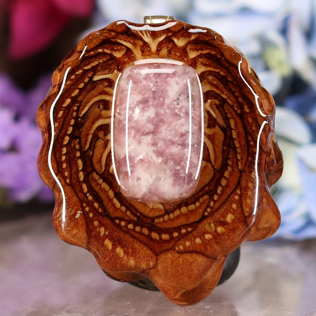 TEP Pendants Lepidolite 3 TEP Pendants Lepidolite