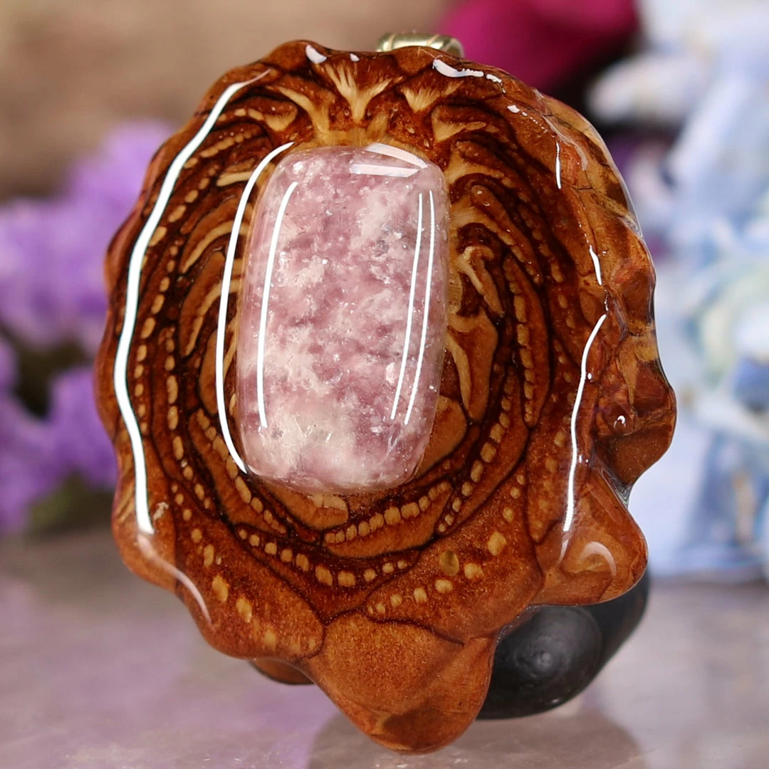 TEP Pendants Lepidolite 4 TEP Pendants Lepidolite